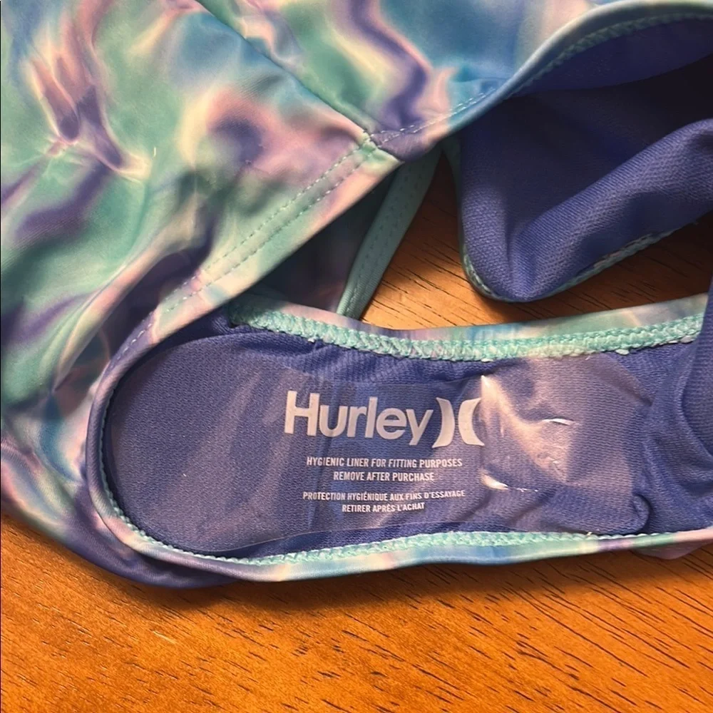 Hurley Blue and White One Piece Swimsuit